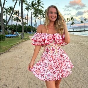 Charo Ruiz Dalia Off Shoulder Skater Dress